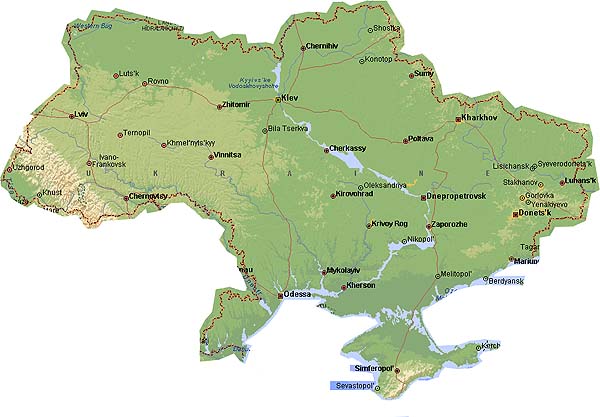 Map of the Ukraine